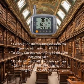 kiểm soát nhiệt độ và độ ẩm AZ 88081 cho bảo tàng, thư viện